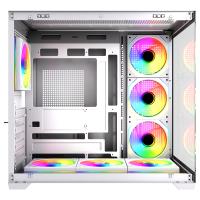 Rampage ARES Temperli Camlı 750W 80 Plus Bronze Beyaz 7*12cm ARGB Fan ATX Mid-T Gaming Oyuncu Kasası